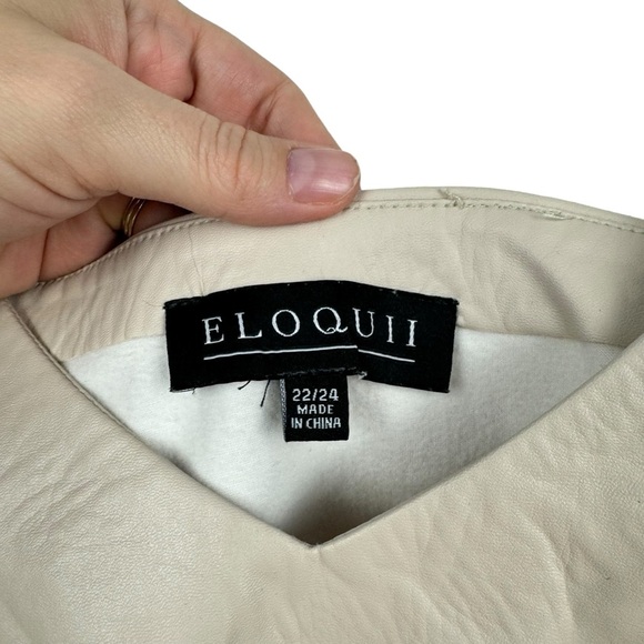 ELOQUII Bundle of 2 Plus Size 22/24 Faux Leather Crop Top Bralette Vegan Party - Picture 11 of 14